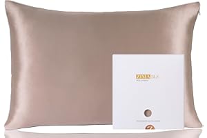 ZIMASILK 100% Pure Mulberry Silk Pillowcase for Hair and Skin Health,Soft and Smooth,Both Sides Premium Grade 6A Silk,600 Thr