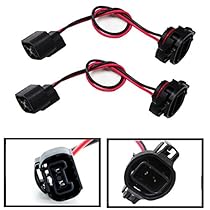 iJDMTOY (2) 5202 H16 Extension Wire Harness Sockets For Headlights, Fog Lights Retrofit Work Use