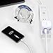 Elepower 10.5W Travel Charger with Foldable AC Wall / DC Plug and Dual Smart USB Ports Car Charger for iPad Air / Mini, iPhone 7 / 6s / 6 / Plus, Galaxy S/J Series, LG, Nexus, HTC and More-White