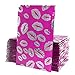 Yomuse #0 Extra Wide 7 x 10 Kiss Poly Bubble Mailer Self-Seal Padded Envelopes Fits CD DVD, Pack of 50, Hot Pink