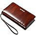 Teemzone Men Genuine Leather Clutch Bag RFID Blocking Large Zip Clutch Wallet