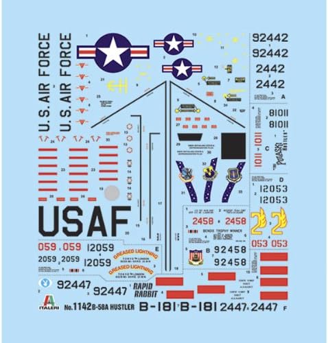 Italeri ITA1142 B-58 HUSTLER Model kit, United States Armies, 409mm Length, Multicoloured - Image 3