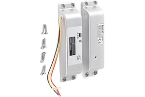 Tangxi Electric Drop Bolt Lock, DC 12V 1000KG Magnetic Electric Door Lock, Induction Gate Access Control System with Time Delay, for Glass, Wooden, Metal Security Doors