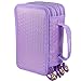 Samaz 72 Inserting Super Large Capacity Multi-Layer Students Pencil Case Pen Bag Pouch Stationary Case Makeup Cosmetic Case Bag (Purple)