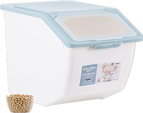 Amazon Guaishou 米びつ 7 5kg 10kg 15kg 密閉 大容量 米櫃収納 虫よけ 計量カップ付 可愛いタッパー 密閉容器 小麦粉 雑穀 五穀 お米ケース 防湿 防虫 システムキッチン ライスストッカー おしゃれ収納ケース ブルー 7 5kg 米びつ オンライン通販