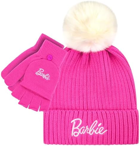 Amazon.com: Barbie Girls Winter Hat with Gloves for Ages 5  display picture 1