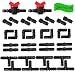 Yamlion Drip Irrigation Fittings Kit, Irrigation Barbed Connectors for 1/2" Tubing 34 Piece - 2 Switch Valves, 8 Couplings, 8 Tees, 8 Elbows and 8 End Cap Plugs, Irrigation Water Hose Connector