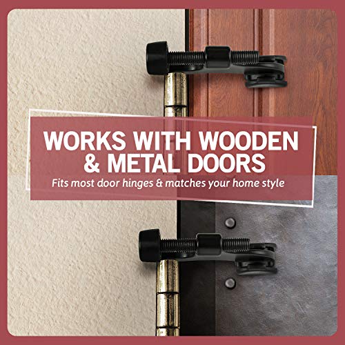 Jack N' Drill Hinge Pin Door Stop (7 Pack) - Convenient Door Stopper for Door Hinges | Durable, Heavy Duty Metal Construction for Preventing Damaged Walls and Extra Door Security - Thumbnail 2