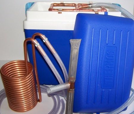 Home brewing kit - mash tun, wort chiller & sparge arm