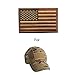 2 pieces Tactical USA Flag Patch -Subdued Tan- American Flag Embroidered Brown Border US United States of America Military Uniform Emblem Patches
