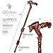 GC-Artis Bull Head Wooden Cane - Handmade, Ergonomic, Comfort Grip Cane - Wood Carved Canes for Men and Women - Fashionable Wooden Walking Stick - Right-Hand Version Cane 36