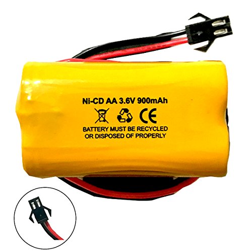 (5 pack) Exit Sign Emergency Light NiCad Battery Replacement 3.6v 900mAh Lithonia ELB B001 ELBB001 ELB-B001 Unitech AA900MAH Lithonia EU2 LED Unitech 0253799 Interstate ANIC1566 - Thumbnail 2