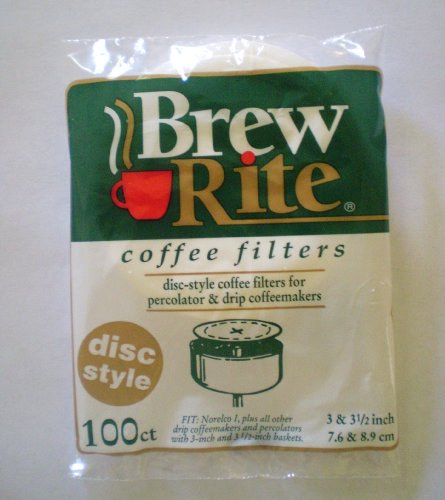 Disc Coffee Filter 3" & 3" Percolator 600 ct. Brew Rite Disc Coffee Filter 3" & 3" Percolator 600 ct. Brew Rite