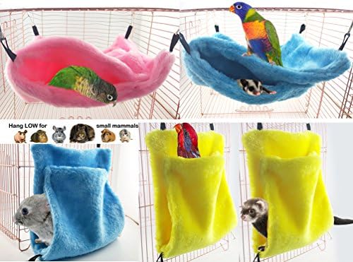 Purple Star Small Pet Pocket Hammock Bird Tent Nest (yellow, S)