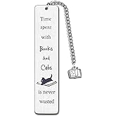 Silver Funny Cat Bookmark, Cat Lovers Gifts for Women, Book Lovers Gifts, Christmas Stocking Stuffers for Teens Boy Girl, Cute Bookmarks for Book Lovers Book Accessories