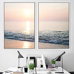 signwin 2 Piece Framed Canvas Wall Art Sunset...