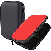 SquEqu 2 Pack Hard Drive Carrying Case 2.5 inch HDD SSD External Drive Storage Bag Organizer Hard EVA Cover Zipper Pouch for Canvio Basics Western Digital WD Elements My Passport Seagate Backup Plus