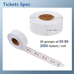 KOQICALL 2 Digit Take a Number System Ticket