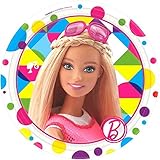 American Greetings Barbie Round Plate (8 Count), 7