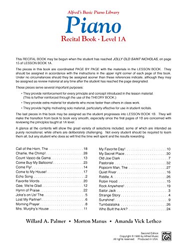 Alfred's Basic Piano Course Recital Book, Bk 1a - Image 4