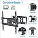 EVERVIEW TV Wall Mount Bracket fits to Most 32-55 inch LED,LCD,OLED Flat Panel&Curved TVs, Full Motion Swivel Dual Articulating Arms Extension Tilt Rotation, Max VESA 400X400mm and Holds up to 99lbs