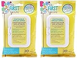 TFY Soothing Breast Wipes, 30 Count (2 x 30ct) 60 Total Wipes