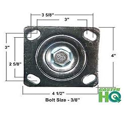 CasterHQ 8" X 2" INCH Rigid/Fixed Caster