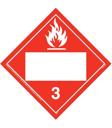 Amazon.com: Division 2.1 Flammable Gas Placard, Blank 25-pk