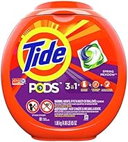 Tide Pods 3 in 1, Laundry Detergent Pacs, Spring Meadow Scent, 81 Count