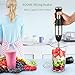 HOMIEE Hand Blender, Multi-Purpose 5-in-1 Immersion Blender Stick with 15-Speed Control and Turbo for Baby Food & Kitchen Use, Including Stainless Chopper, Egg Whisk, 800ML BPA-Free Beaker & Storage Bracket, Black