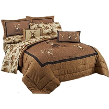 Best 6 Piece Buck Deer Themed Comforter Twin Set Outdoor Cabin