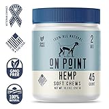 On Point Hemp for Dogs Premium All-Natural Calming Soft Hemp Chews to Ease Dog Pain and Anxiety, 45 Organic Chews