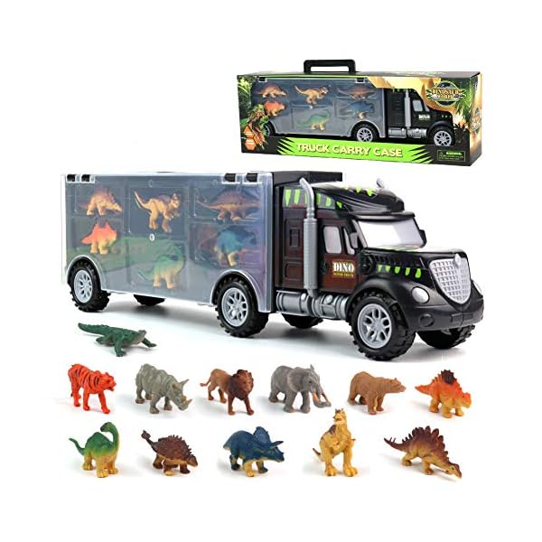 Dinosaur-Toys-Truck-Transport-Carrier-Truck-Toys-with-Dinosaur-Toys-Animals-Toys-12-Pcs-Double-Inside-Storage-Set-for-Kids-Boys-Girls-3-Years-Old Akokie Dinosaur Toys Truck Transport Carrier Truck Toys with Dinosaur Toys Animals Toys 12 Pcs Double Inside Storage Set…