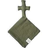 Cross Lovey, Cross Security Blanket, Christian Lovey, Christian Baby Gift, Baptism Gift, Easter Gift, Newborn Baby Gift, Blessing Blanket, Christian Gift (Olive)
