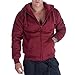 Gary Com Wine Sherpa Lined Fleece Hoodies For Men Zip Up Plus Size Long Sleeve Sweatshirt