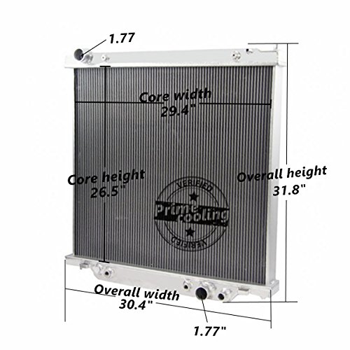 Primecooling 3 Row Core Aluminum Radiator for Ford F-250 F-350 Super Duty/Excursion, F-450, 6.8L 7.3L Powerstroke Engine 1999-05 - Thumbnail 2