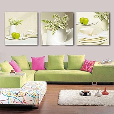 Max Home Triple Mural Pintura De Decoracion De Restaurante Pintura Sin Marco Moderna Sofa Pintura De