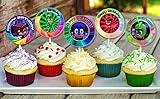 12 Special Happy Birthday PJ Masks Inspired Party Picks, Cupcake Picks, Cupcake Toppers #2