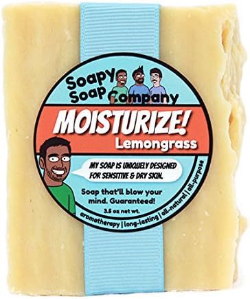 Soapy Soap Company Moisturize! - Lemongrass Bar Soap with Olive Oil, 3.5 Ounce