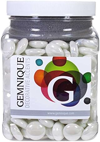 Gemnique Glass Gems - White Opaque Luster (48 oz.)