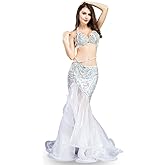ROYAL SMEELA Belly Dance Costume - Mermaid Skirt & Bra Top for Women - Carnival Costume