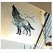 Mexidi Wolf Moon Wall Decal Sticker Art Decor Decal Home Living Room Bedroom Office Corp Mural