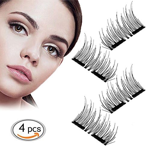 Magnetic Eyelashes 6D False Eyelashes Natural Beauty No Glue Reusable Fake EyeLashes Extension Handmade (half eye 4 pcs)