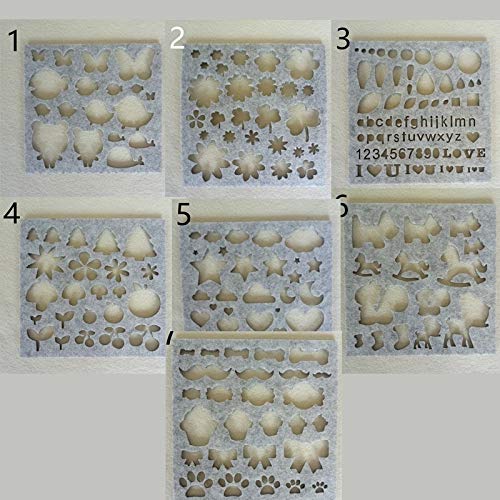 Maslin Felting Making Tools DIY Applique Molds Craft Sewing Accessories Needle Felting Wool Felt Shapes Mold 7 Pcs DIY Package - (Color: 7pcs) - Thumbnail 2