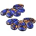 SUNYIK Copper Sea Sediment Jasper Stone Loose Bead Set for Jewelry Making,Top Trilled,Teardrop Purple