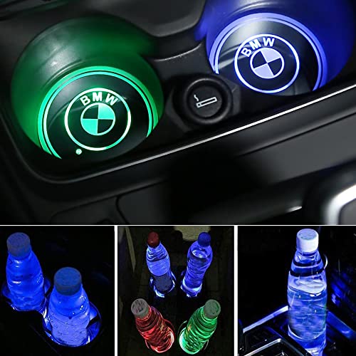 Arwiucyo 2PCS Led Cup Holder Lights Car Coasters 7