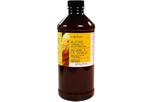 LorAnn Oils Butter Vanilla Bakery Emulsion: True Essence, Ideal for Boosting Fruit Tones in Cakes, Cookies & Desserts, Gluten-Free, Keto-Friendly, Extract Substitute Essential for Your Kitchen, 16 Oz