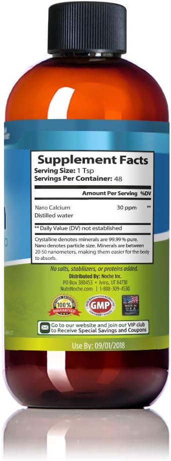 NutriNoche Liquid Calcium Supplement - 30 PPM of Colloidal Liquid Calcium - Best Calcium Supplement: Health & Personal Care
