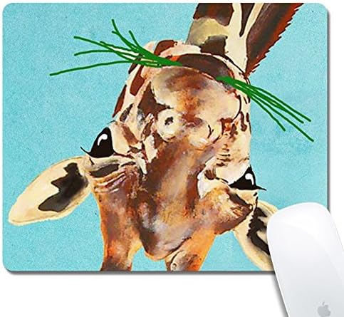 Computer Giraffe Rectangle Mouse Pad (9.4x7.8 Inch), Printed Rubber Desk Accessories Mouse Mat
