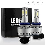 Syneticusa H11/H9/H8 LED Low Beam Headlight Conversion Kit Fog Light Bulbs 100W 10000LM 6000K White